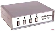 Концентратор USB Type A Nio-Electronics NIO-EUSB 4EP 4 x USB 2.0 RJ-45 серый