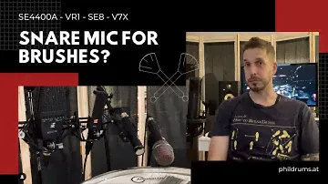 Comparing sE Electronics sE4400a, VR1 Voodoo, sE8 and V7X on Snare with Brushes